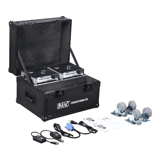 JMAZ Lighting JZ4010 Firestorm F3 (Chrome) Cold Spark Machine Package