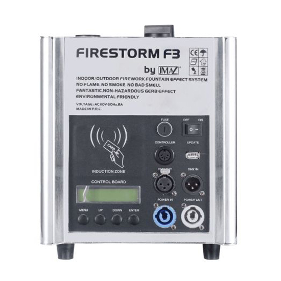 JMAZ Lighting JZ4010 Firestorm F3 (Chrome) Cold Spark Machine Package