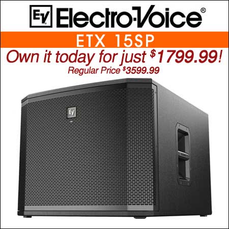 Electro Voice ETX15SP 15-inch 1800 Watt Powered Subwoofer