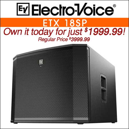 Electro Voice ETX18SP 18-inch 1800 Watt Powered Subwoofer