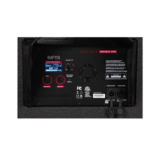 Avante Audio Imperio Pro IMP118 18-inch Powered Subwoofer