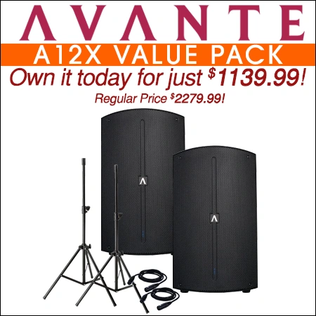 Avante Audio A12X 12" 2-Way Active Loudspeaker Value Pack