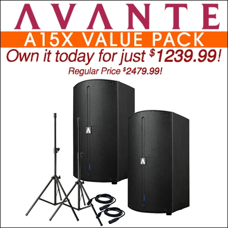 Avante Audio A15X 15" 2-Way Active Loudspeaker Value Pack