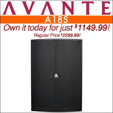 Avante Audio A18S 18" Active Powered Subwoofer with DSP