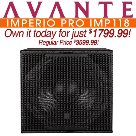 Avante Audio Imperio Pro IMP118 18-inch Powered Subwoofer