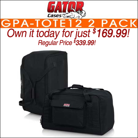 Gator GPA-TOTE12 2 Pack 