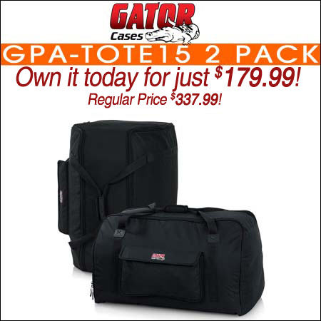 Gator GPA-TOTE15 2 Pack 