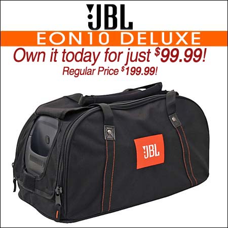JBL EON10 Deluxe Speaker Bag (3rd Generation) Black Orange