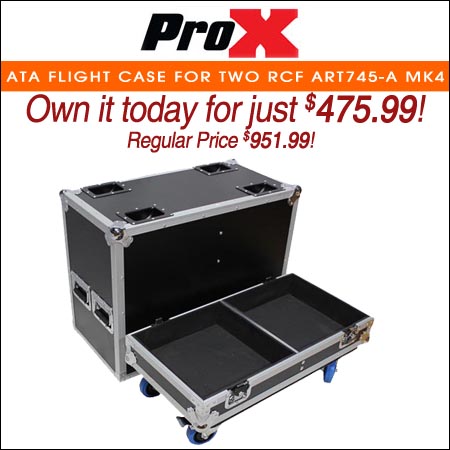  ProX ATA Flight Case For Two RCF ART745-A MK4 Speakers