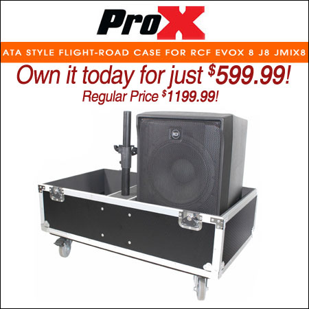  ProX ATA Style Flight-Road Case For RCF EVOX 8 J8 JMIX8 Speaker Array System