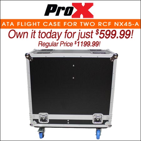 ProX ATA Flight Case For Two RCF NX45-A Speakers