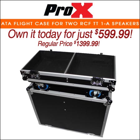  ProX ATA Flight Case for Two RCF TT 1-A Speakers