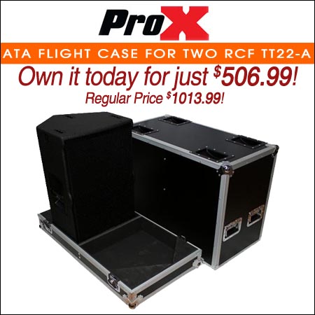  ProX ATA Flight Case for Two RCF TT22-A II Speakers