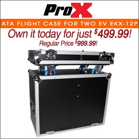 ProX ATA Flight Case for Two EV EKX-12P Speakers