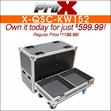 ProX X-QSC-KW152 Dual Speaker Flight Case for QSC KW152 W-Wheels