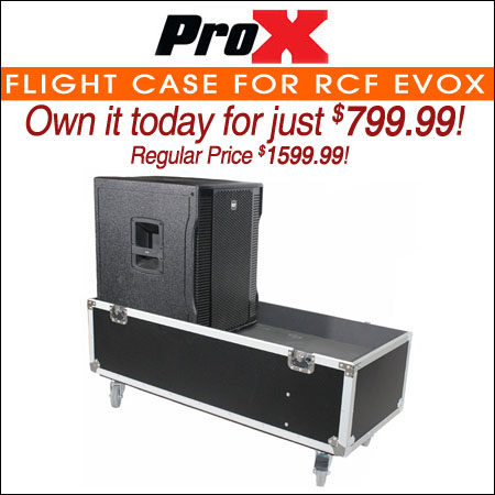  ProX Flight Case For RCF EVOX Speaker Compact Array System Kit - Fits Two Speakers and Subwoofers