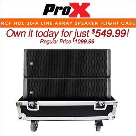  ProX Fits RCF HDL 30-A Line Array Speaker Flight Case W/Wheels (Holds 2 Speakers)