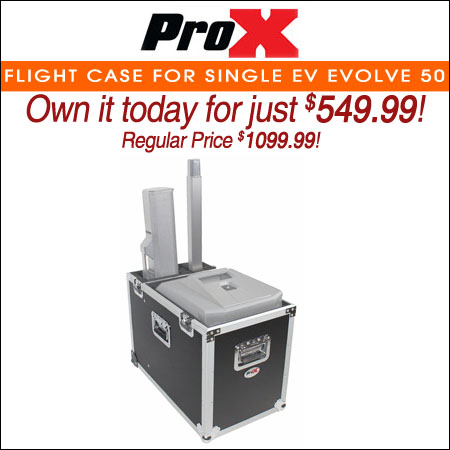  ProX Flight Case for Single EV Evolve 50 Compact Array System W-2 Low Profile Wheels