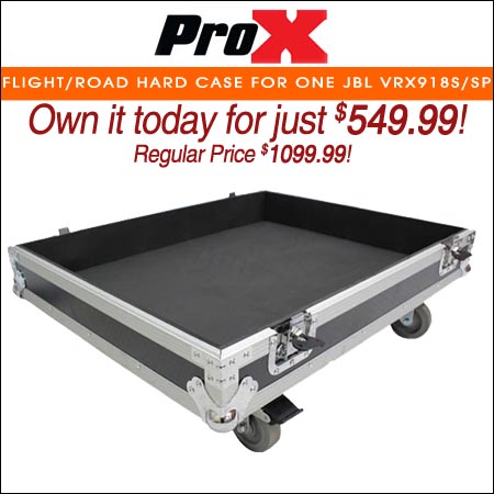 ProX Flight/Road Hard Case for One JBL VRX918S/SP
