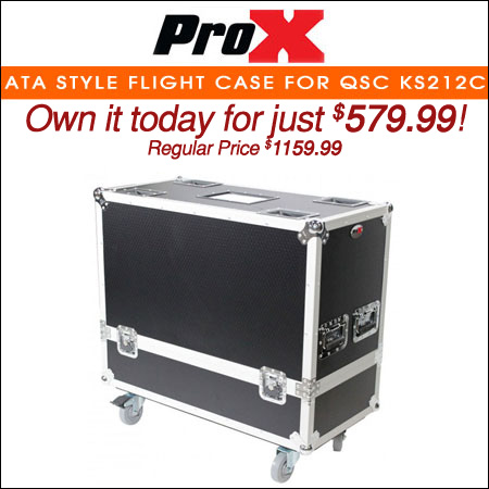 ProX ATA Style Flight Case for QSC KS212C