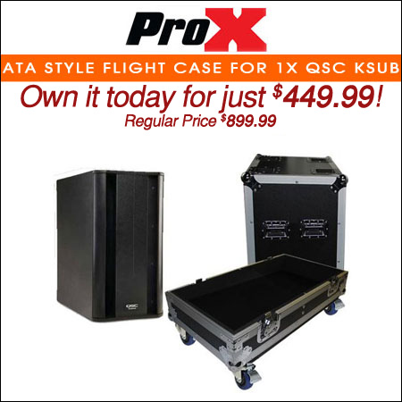 ProX ATA style Flight Case for 1x QSC KSUB Speaker