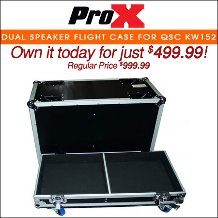 ProX Dual Speaker Flight Case for QSC KW152