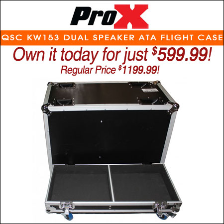 ProX QSC KW153 Dual Speaker ATA Flight Case