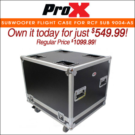 ProX Subwoofer Flight Case for RCF SUB 9004-AS W/4" Wheels