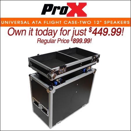 ProX Universal ATA Flight Case for Two 12 inch Speakers