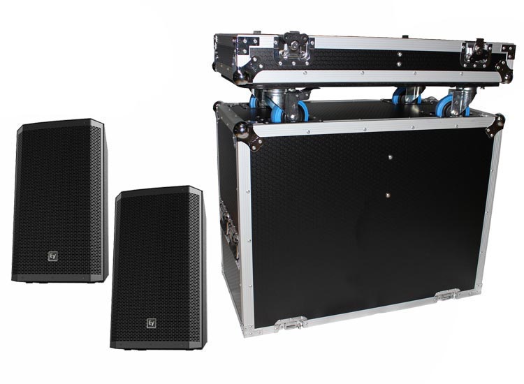 ProX ATA Flight Case for Two EV EKX-12P Speakers