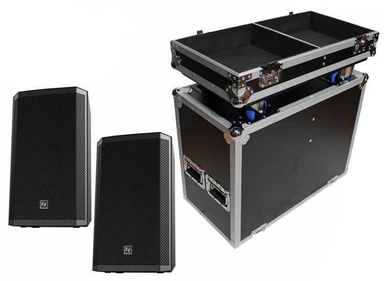 ProX ATA Style EV-ZLX-15P Flight Case For Two EV ZLX-15P Speakers