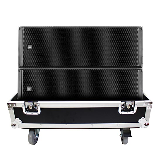 ProX Dual Flight-Road Case for 2 RCF HDL 20-A Line Array Speakers W-Wheels