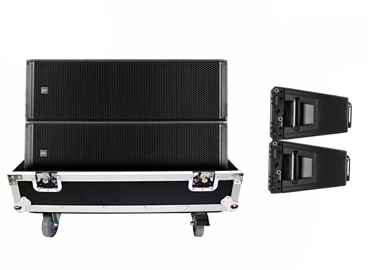 ProX Dual Flight-Road Case for 2 RCF HDL 20-A Line Array Speakers W-Wheels