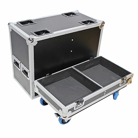 Prox X-QSC-KW152 Dual Speaker Flight Case for KW152 w-Wheels