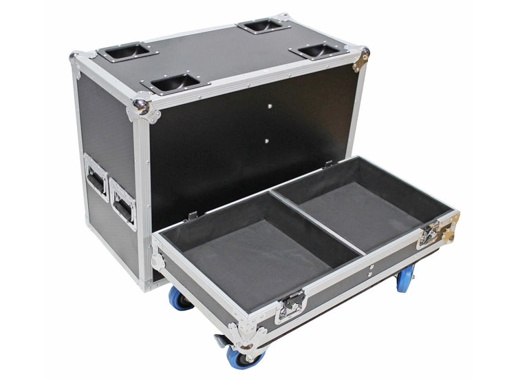 Prox X-QSC-KW152 Dual Speaker Flight Case for KW152 w-Wheels