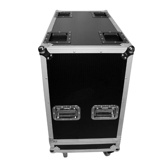 ProX Flight Case for Two RCF-TT25-A II High Definition Two-Way Speakers with 4 Inch Wheels