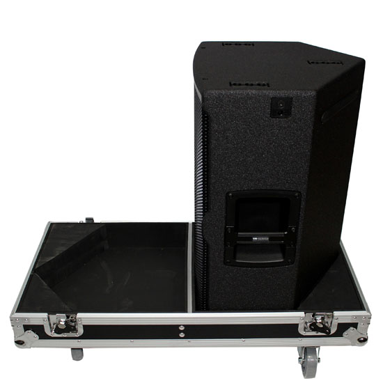 ProX Flight Case for Two RCF-TT25-A II High Definition Two-Way Speakers with 4 Inch Wheels