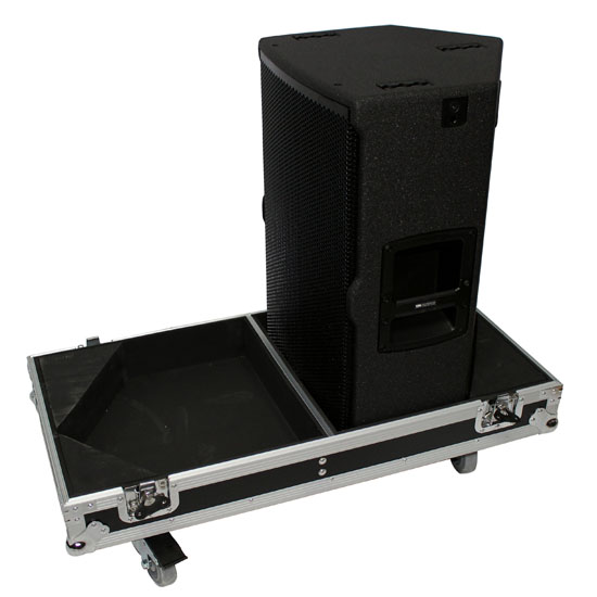 ProX Flight Case for Two RCF-TT25-A II High Definition Two-Way Speakers with 4 Inch Wheels