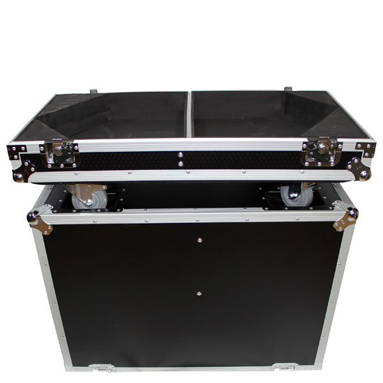 ProX Flight Case for Two RCF-TT25-A II High Definition Two-Way Speakers with 4 Inch Wheels