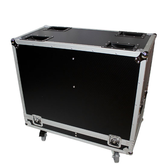 ProX Flight Case for Two RCF-TT25-A II High Definition Two-Way Speakers with 4 Inch Wheels