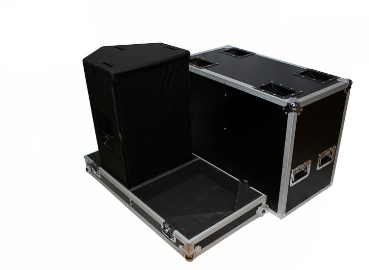 ProX Flight Case for Two RCF-TT25-A II High Definition Two-Way Speakers with 4 Inch Wheels