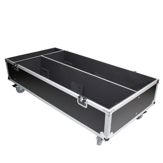 Flight Case for 2 RCF NXL44-A Active 2 Way Column Array with 4 Inch Wheels