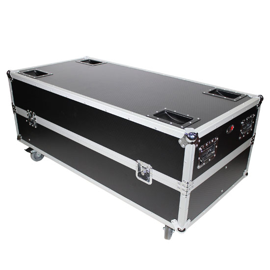 Flight Case for 2 RCF NXL44-A Active 2 Way Column Array with 4 Inch Wheels