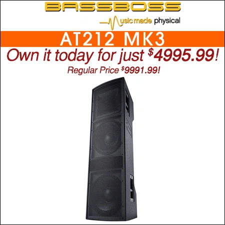 BASSBOSS AT212 MK3 Dual 12" 2-Way Active Powered Loudspeaker