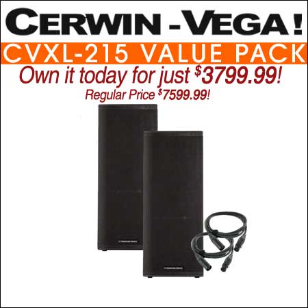 Cerwin-Vega CVXL215 Dual Powered Speaker Value Pack
