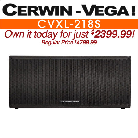 Cerwin-Vega CVXL-218s Dual Powered Subwoofer