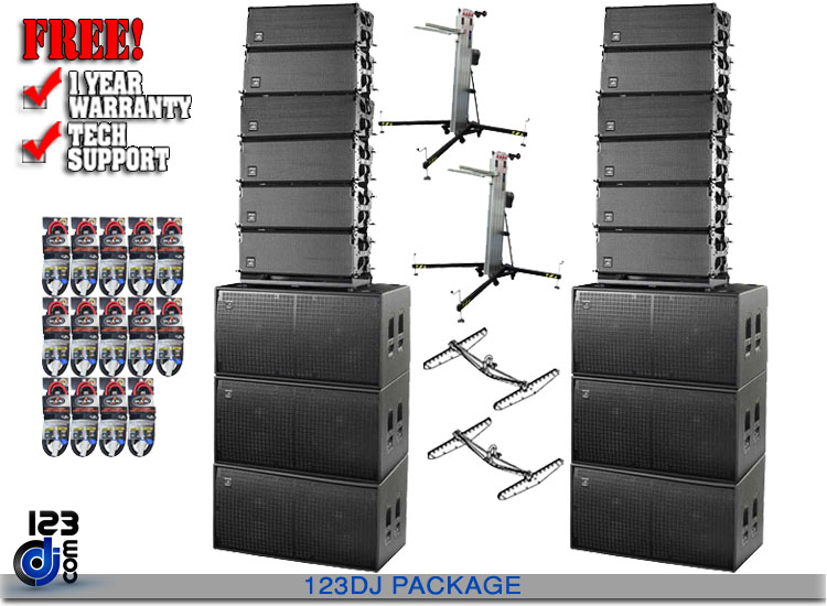 (12) DAS Event-208A Dual 8" Powered Line Array Speakers with 18" Subwoofer Package