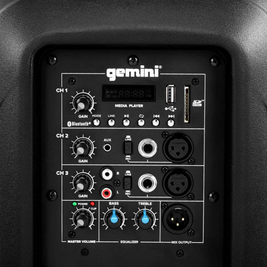 Gemini AS-2110BT Active 10" Loudspeaker with Bluetooth Connectivity