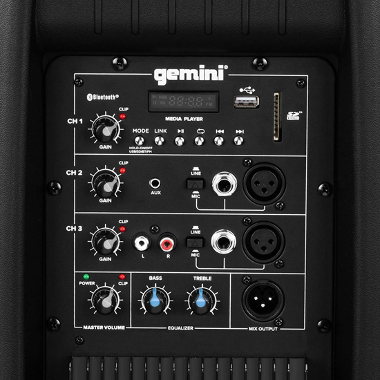 Gemini AS-2112BT Active 12" Loudspeaker with Bluetooth Connectivity