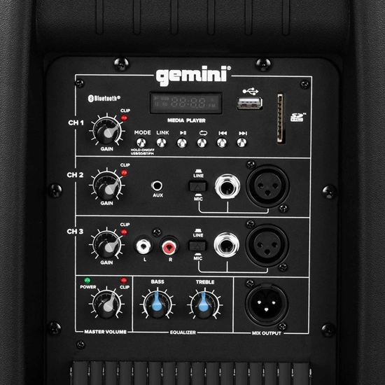 Gemini AS-2112BT 12" Bluetooth Active Loudspeaker